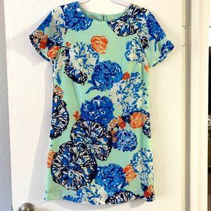 J. Crew Printed Short Sleeve Floral Shift Dress